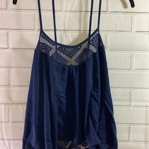 NWT Billabong Ladder Back Navy Blue Tank - Large